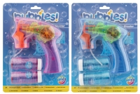 Bulifuková pistole svítící + 2 bublifuky 50 ml