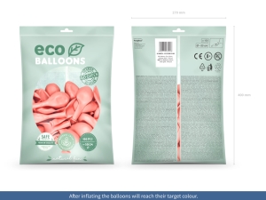Balónky Eco 30cm metalické, růžové zlato (1 bal. / 100 ks.)
