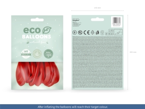 Bal�nky Eco 30cm pastelov�, �erven� (1 bal. / 10 ks)