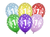 Balnky 30cm, 1st Birthday, Metalick mix (1 balen / 50 ks)